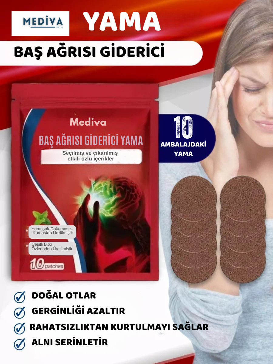 Baş Ağrısı Giderici 10 Adet Yama