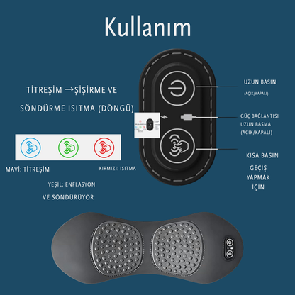 Medivaya Isıtmalı ve Titreşimli Sırt Bel Masaj Cihazı